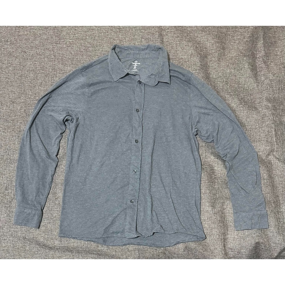 Real Essentials Men's XL‎ Solid Gray Long Sleeve Shirt